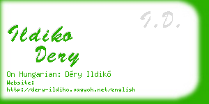 ildiko dery business card