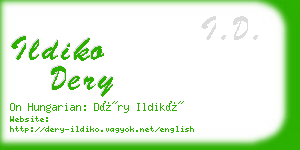 ildiko dery business card